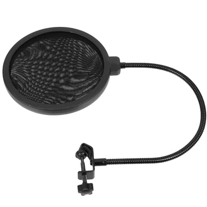 Black round Microphone Sound Filter Shield Clip Design