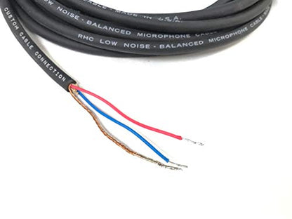 Custom Cable Connection 25 Foot Pro-Audio XLR Balanced Microphone Male to Blunt - 24 AWG Economy Shielded Install Cable - size: 25 Foot, style: Male to Blunt