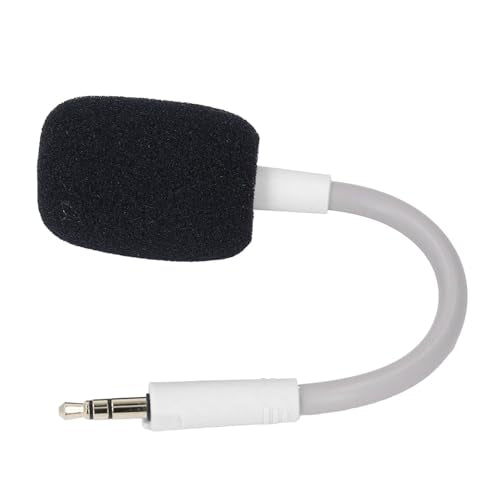 Gaming Mic, Headset Microphone for Barracuda X Gaming Headset Mic Replacement 3.5mm Microphone Professional 3.5mm Detachable Gaming Boom Microphone (White)