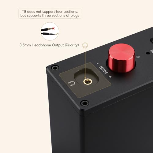 AIYIMA T8 6N3 Digital Tube Preamplifier Bluetooth 5.0 Hi-Fi Headphone Preamp Decoder Preamp PC-USB DAC APTX for Home Wireless Receiver Audio Stereo Amplifier + with Remote Control