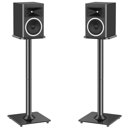 MOUNTUP Universal Speaker Stands Pair for Surround Sound Home Theater, 31" Height Floor Speaker Stands Max 22LBS, Bookshelf Studio Satellite Speakers Fit Klipsch Polk Yamaha, Non Slip Pad Easy Install - size: 31" Height