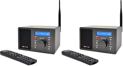 C. Crane CC WiFi 3 Internet Radio with Skytune, Bluetooth Receiver, Clock and Alarm with Remote Control, Access to Thousands of Radio Stations Worldwide (Pack of 2) - size: Small bedside (Pack of 2)