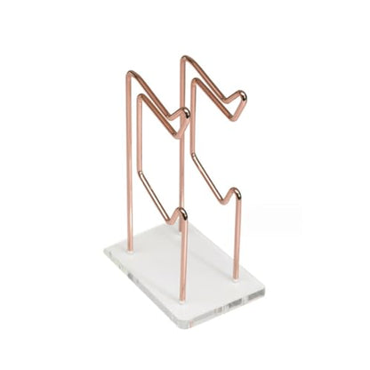 ARFUKA 2-Tier Universal Game Controller Headset Holder Stand, Dual Controller Holder, Gaming Accessories for Desktop Gamer Rose Gold