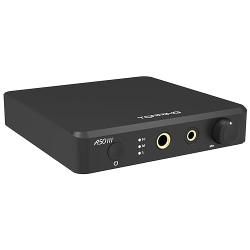 Topping A50 III Headphone Amplifier NFCA modules 12V Trigger Fantasy HPA for Desktop (Black) - color: Black