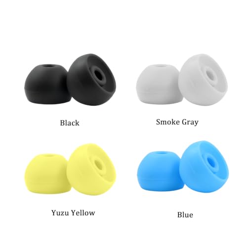 Replacement Eartips for Beats Flex, 4 Pairs Soft Silicone Ear Tips Ear Buds Ear Caps Ear Plugs Compatible with Beats Flex Wireless Earbuds Yuzu Yellow - color: yuzu yellow
