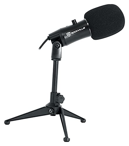 Rockville A-Stream Live Streaming USB Microphone with Gain and Mute Control