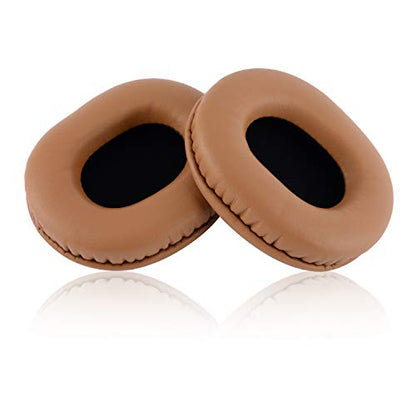 Replacement Earpads for Audio-Technica ATH M50X M40X M30X M20X Professional Studio Monitor Headphones with Protein Leather & Memory Foam Ear Cushions (Brown) - color: Brown