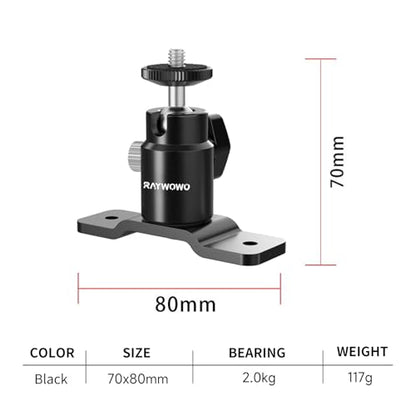 T-Shape Camera Wall Mount with 1/4" Screw and 5/8" Stud | Adjustable metal bracket for wall or ceiling use with cameras, monitors, speakers, CCTV, lights and VR base stations. - style: T Shape Wall Mount
