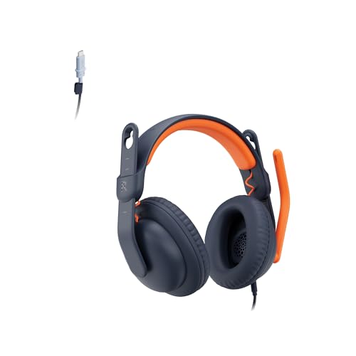 Logitech Zone Learn Wired Headsets Learners Comfortable and Adjustable fit | Comfortable, adjustable fit for kids, replaceable accessories, compatible: Windows, macOS, iPadOS, Android, mobile