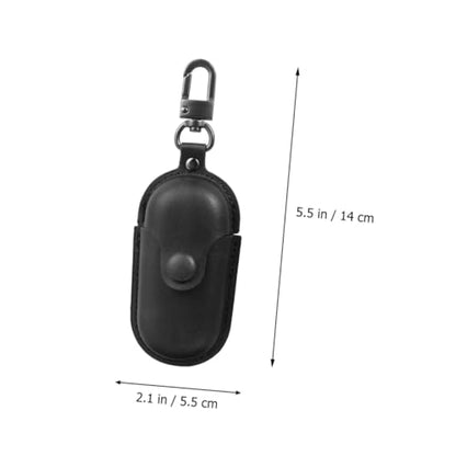 Waterproof Earphone Case for Earbuds, Anti-Lost Portable Earbud Holder with Scratch-Proof, Dustproof Chic Cover in Crazy Horse Black for Travel and Daily Use
