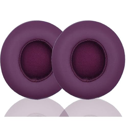 Headphone Replacement Ear Pad Cover Compatible with Beats by Dre Solo3 Solo2 Wired Wireless Headphones Protein Leather Memory Foam Headphone Cushion Ear Muffs-Magenta - color: magenta
