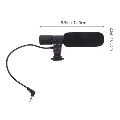 Homoyoyo Professional Camera Microphone with Stereo Plug for DSLR and Smartphone High-Sensitivity Interview Mic for Photography Vlogging and Digital Video Recording