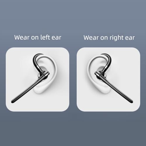 Single Ear Earpiece Comfortable Design, Wireless Bluetooth Headset 180 Rotatable Hook with Charging Case for Driver Office Phone PC
