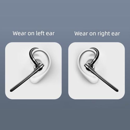 Single Ear Earpiece Comfortable Design, Wireless Bluetooth Headset 180 Rotatable Hook with Charging Case for Driver Office Phone PC