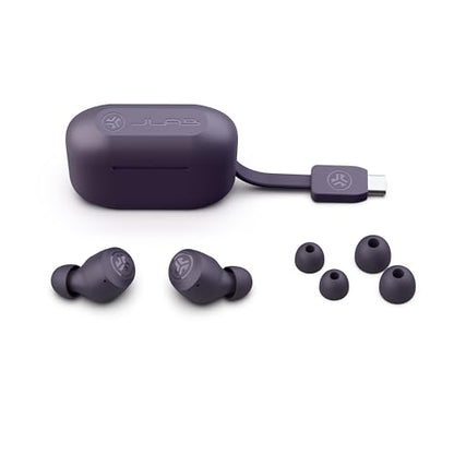 JLab Go Air Pop+ True Wireless Earbuds, in Ear Headphones, Bluetooth Earphones, 35H Playtime Ear Buds, Bluetooth Earbuds with Microphone, USB-C Charging Case, Dual Connect, EQ3 Sound, Violet | Wireless Earphones, IP55 True Wireless Earbuds with Microphone