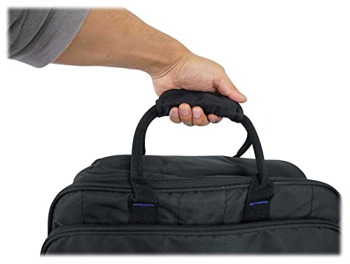 Rockville MB1615 DJ Gear Mixer Gig Bag Case, 15.5" x 15" x 5", Rugged Nylon, Water-Resistant, Front Pocket for Laptop and Accessories, for Mobile DJs and Studio Professionals | Fits Mixers Controllers FX Pedals, 17" Laptop Pocket, 8mm Foam Padding, YKK Zi