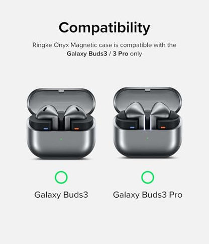 Ringke Onyx Magnetic Designed for Samsung Galaxy Buds 3 Pro & 3 & 3 FE Case [Compatible with MagSafe] Prevents Oily Smudges Feels Good in The Hand Non-Slip Cover - Sage Green - color: Sage Green, size: Galaxy Buds 3 Pro / Galaxy Buds 3