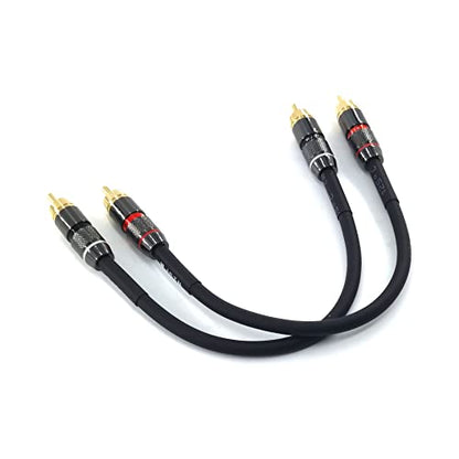 WJSTN Suanqi RCA to RCA Cable,Suitable for Home Theater, Amplifier, HDTV, Game Console, Hi-Fi System. Male to Male2Pack. - size: 8 inches