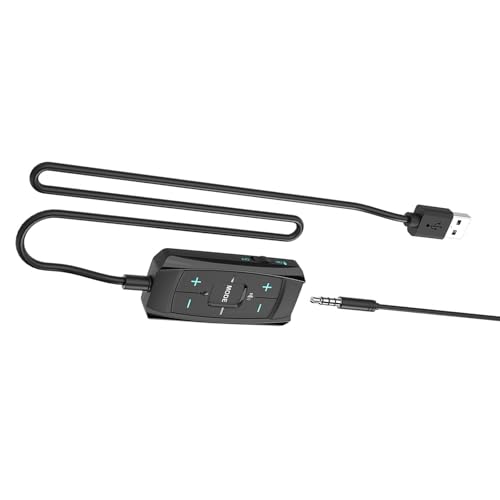 USB External Sound Card 7.1 Surround Auditory Adapter with Sound Control for PC Gaming Headsets Long Cable