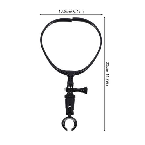 Sewroro Adjustable Microphone Neck Holder, Hands-free Neck Hanging Mic Rack - Portable Mic Stand For Singing, Hosting, Outdoor Live Streaming Size1