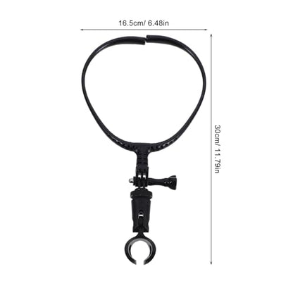 Sewroro Adjustable Microphone Neck Holder, Hands-free Neck Hanging Mic Rack - Portable Mic Stand For Singing, Hosting, Outdoor Live Streaming Size1