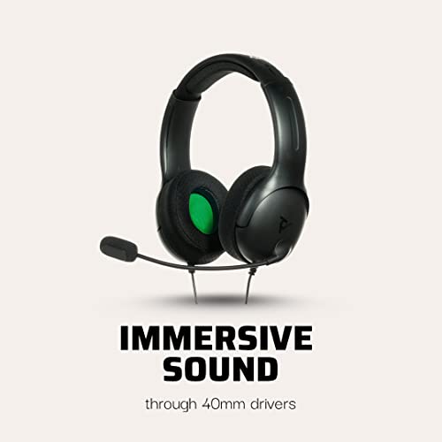 PDP Gaming AIRLITE Xbox Headset with Noise-Cancelling Microphone, Licensed Microsoft Series X|S, Xbox One Accessories, PC/Windows 10/11, Lightweight Wired Power Stereo headphones - Black - color: Black