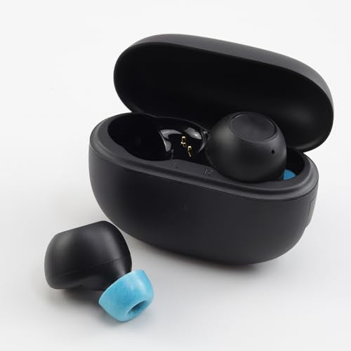 Memory Foam Eartips for JLab Go Pop+ / JLab Go Sport+ /JBuds Mini | Compatible with JLab Go Air Pop / JLab Go Air Sport Earbuds, Ultimate Comfort, 3 Pairs (S/M/L, Blue)