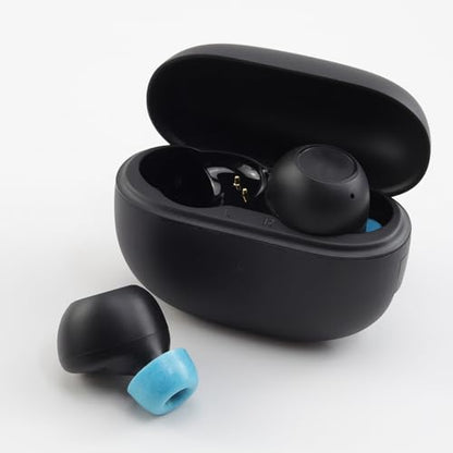 Memory Foam Eartips for JLab Go Pop+ / JLab Go Sport+ /JBuds Mini | Compatible with JLab Go Air Pop / JLab Go Air Sport Earbuds, Ultimate Comfort, 3 Pairs (S/M/L, Blue)