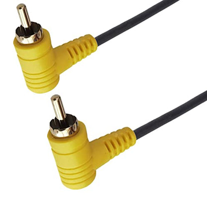 RCA Audio Cable Gold-Plated Elbow RCA line Lotus Male and Male Extension Lotus AV Video Cable Projector Cable Audio Cable (15cm 2PCS) - color: 15cm RCA male bend to male bend 2PCS