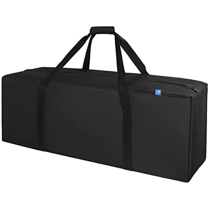 COOLBEBE 36-Inch Large Travel Duffle Bag, 100L Heavy Duty Luggage, Black | Upgrade 2-way Lockable Zippers, Sturdy & Water Resistant for Sports Equipment, Camping & Moving - size: 36" x 13" x 13"
