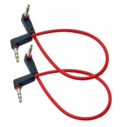 Seadream 3.5mm Audio Cable Short Aux Cord 2Pack 8 inch | 90 Degree 3.5mm Double Angle Male Stereo TRS Aux Cable Cord Portable Compatible for Headphone, Car,Tablets, Speakers,Beats