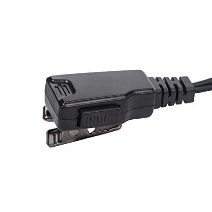 2-Pin Acoustic Tube Earpiece Compatible with TK-3107 UV-5R 2-Pack | PTT Mic, Comfort, Hands-Free, Lightweight, Covert, Surveillance Headset, Kenwood Baofeng BF-888S UV-82 TK-2107 TK-3207