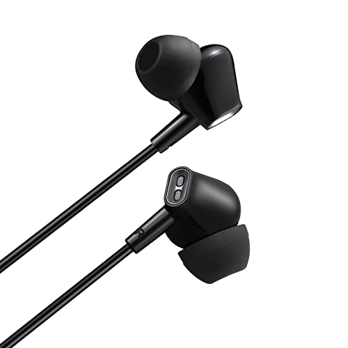 Aylaa Wired Earbuds Headphones for School with Microphone Noise Isolating Stereo Bass in-Ear Earphones – for Smartphones, Tablets, Schools, Ipads, Multiuse - 3.5mm Plug in Audio Jack - Black - color: Black