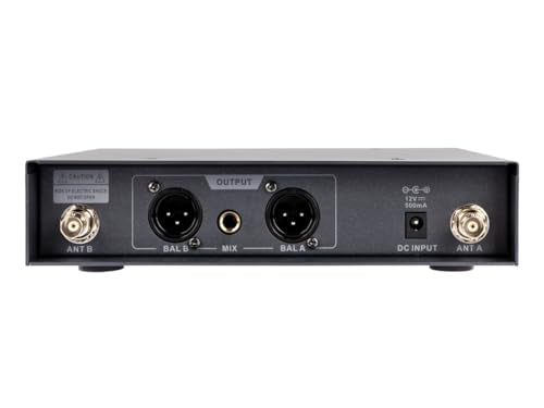 Monoprice UHF Dual Lavalier Wireless Microphones System - 200-Channel, For Church Services, Business Meetings, or Karaoke Singing - Stage Right Series