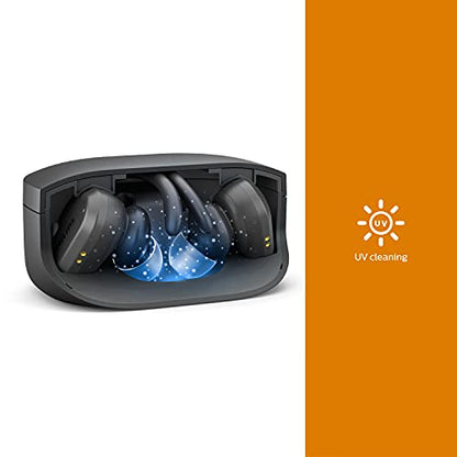 Philips A7306 True Wireless Sports Headphones with Detachable Ear Hooks, Heart-Rate Monitor, UV Cleaning Charging case, Awareness Mode, Waterproof, TAA7306BK | Detachable Ear Hooks, Heart-Rate Monitor, UV Cleaning Charging case, Awareness Mode, TAA7306BK,