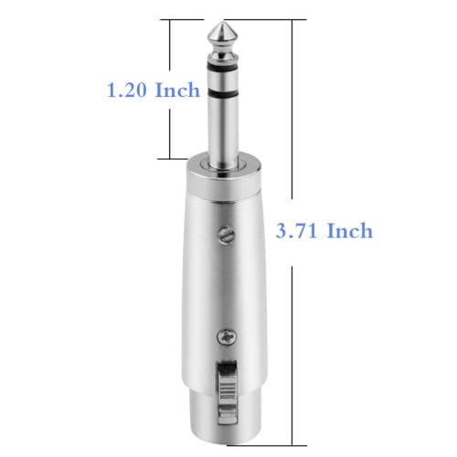 XLR Female to 1/4" TRS Adapter, Balanced XLR Female to 1/4 Inch TRS Stereo Jack Plug Cable Adapter - 2 Pack - style: 1/4 inch TRS Stereo Male to XLR Female Adapter