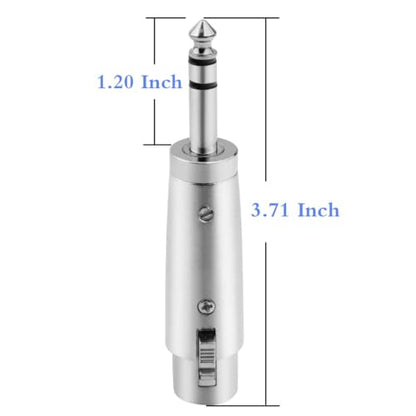 Balanced XLR Female to 1/4 Inch TRS Male Stereo Adapter, 2 Pack | 3-Pin XLR Female to 1/4" TRS Male Converter Adapter, Metal Shielded Shell, Low-Noise for Mixer, Microphone, Amplifier - style: 1/4 inch TRS Stereo Male to XLR Female Adapter
