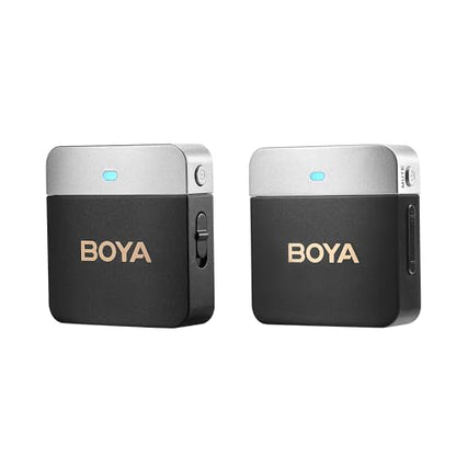 BOYA Wireless Lavalier Microphone 2.4GHz Duan Channel Wireless Micrrophone System with Transmitter and 1 Receiver for Camera iPhone Android Phone Video Recording YouTube Vlog Live Streaming (BY-M1V1) - size: BY-M1V1