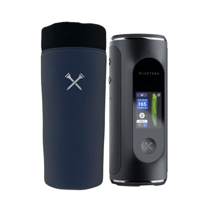 Blue Tees Golf GPS Case Compatible with Player+ & Player Pro GPS Speaker - Soft Carrying Protective Case with Drawstring Closure & Metal Cord Lock, Equipped with Carabiner Clip (Case Only) - color: Navy