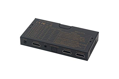 u9 ViewHD UHD1X2SA 1 in 2 Out 1x2 HDMI 2.0 HDCP 2.2 Splitter with 4K to 1080P Down Scaler and Audio Extractor 4K60Hz HDR Dolby Vision 3.5mm / Optical and HDMI Audio Output to HDMI AVR Receiver - color: 1x2 with Audio, size: v2.0 | 4K@60Hz