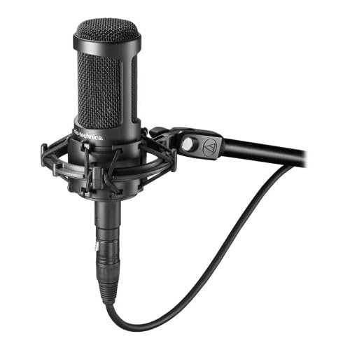Audio Technica AT2035 Microphone with Knox Gear Pop Filter, Boom Arm and XLR Cable Bundle (4 Items) | Includes Knox Gear Pop Filter, Boom Arm and XLR Cable