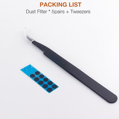 Replacement Dust Filter Mesh for TOZO, Sony & Skullcandy Earbuds | Compatible with TOZO A1/NC9/NC9 Plus, Sony WF-1000XM5, Skullcandy Jib True 2,10 Pieces,Includes Tweezers