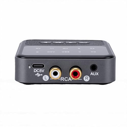 ciciglow Bluetooth 5.4 Adapter, Bluetooth Transmitter Receiver for Mobile Phones, Tablets, Computers, TVs, Power Amplifiers, Speakers, with Lossless Sound, Low Latency
