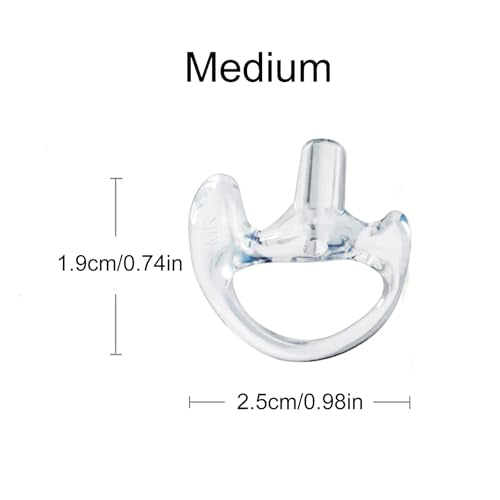Replacement Earmold for Acoustic Coil Tube Headset(Clear 2 Pairs) | Silicone Ear Insert for Motorola Midland Baofeng Walkie Talkie Surveillance Earpiece - color: clear