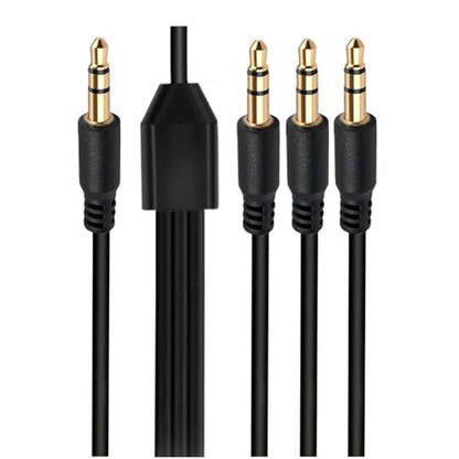 Seadream Audio Y Splitte Cable 1.64FT;3.5mm 1 Male to 3 Male Audio Splitter, TRS Stereo Jack Headphones Adapter Cable for Smartphone, Computer, Mp3, Earphone, Speakers (M to 3M) - style: M to 3M