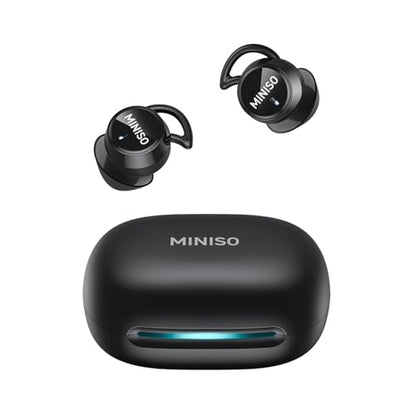 MINISO MS217 Sleep Earbuds, 4-1 Translation Earbuds with 165 Language & 8 Mode, Passive Noise Cancelling for Side Sleepers, Soft and Snug Fit, Stable Wireless Bluetooth 6.0 for Sleep, Work, Learn