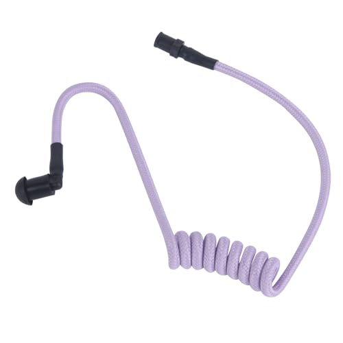 WODASEN Replacement Braided Nylon Fiber Acoustic Coil Tube Moisture Proof Color for Radio Earpiece (PurePurple-1) - color: PurePurple-1