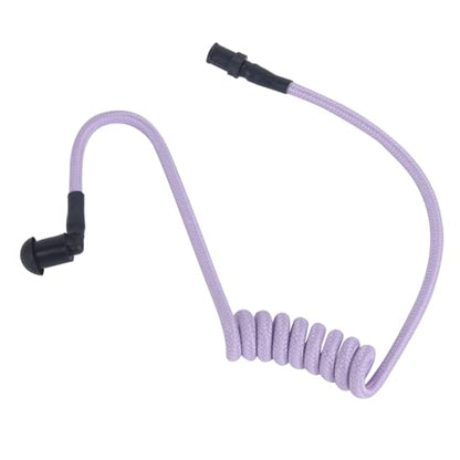 WODASEN Replacement Braided Nylon Fiber Acoustic Coil Tube Moisture Resistant Waterproof Color for Radio Earpiece (PurePurple-2) - color: PurePurple-2