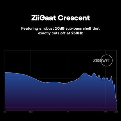 Linsoul ZiiGaat Crescent in Ear Monitor, Premium 2DD+2BA Hybrid IEM Earphone, Isobaric Bass + LC02 in Ear Monitor Case, Portable Earbud Hard Case, Waterproof Earphone Storage Box