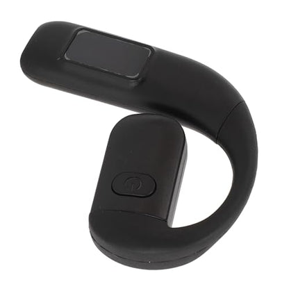 GOWENIC Bluetooth 5.5 Headset, Wireless Single Ear Earpiece with Noise Cancelling, Rotatable Microphone, Battery Display for Outdoor Sports Calls (Black) - color: Black